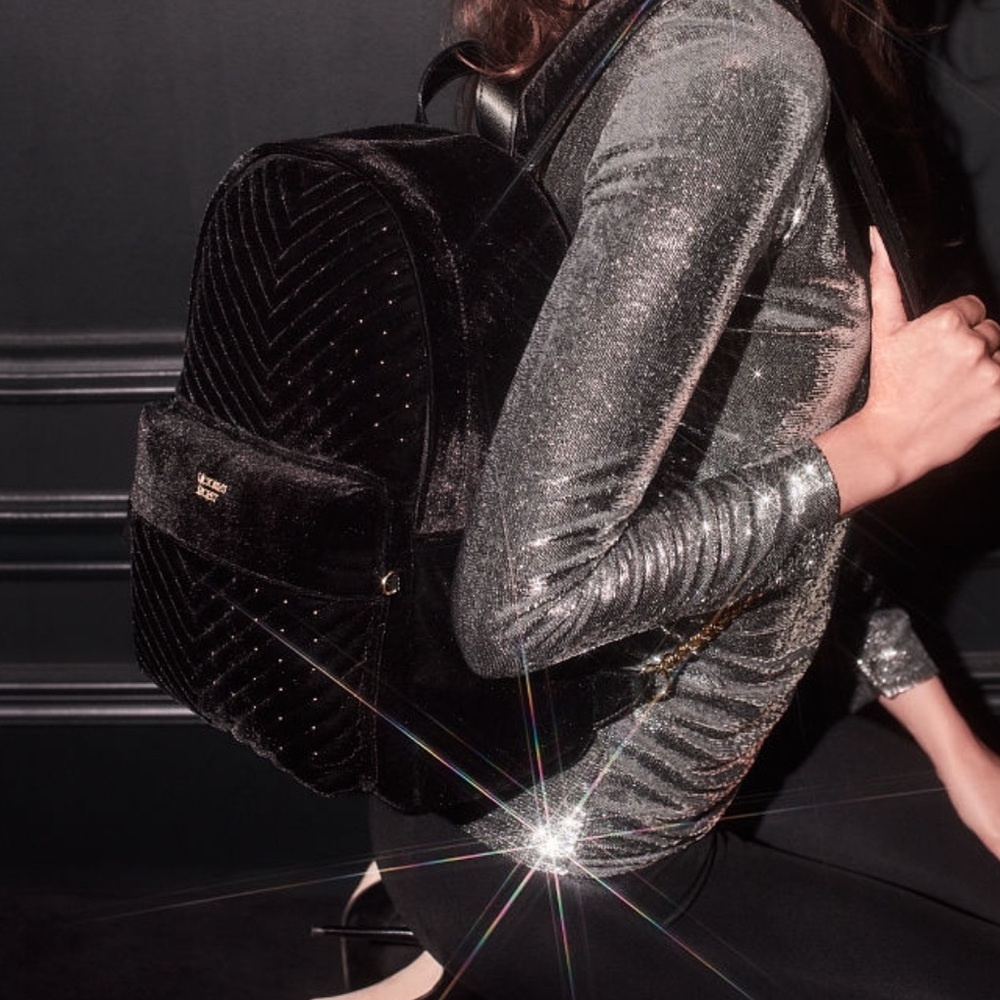 NWOT! Victoria’s Secret -Velvet Stud City Backpack